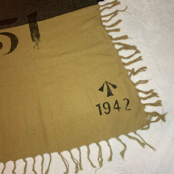 NWT Rare Polo Ralph Lauren Nautical Silk Cotton Banner Blanket 1942 RL Stadium - Picture 3 of 6